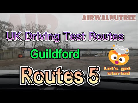 Guildford Driving Test Routes 5 of 20; UK Driving Test Routes; UK Practical Driving Test Routes;