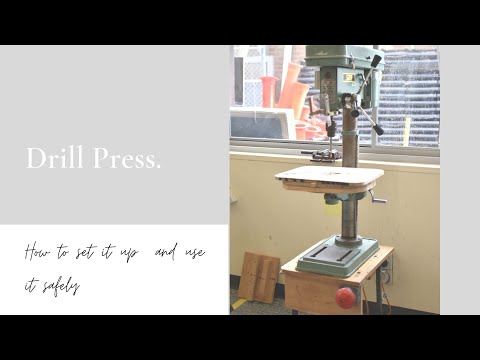 How to set up and use a drill press to drill dowel joints.