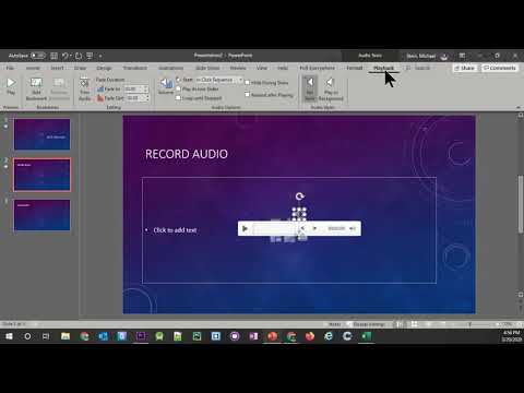 Record Audio & Save PowerPoint as a Video
