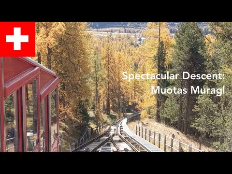 4K Muotas Muragl: Spectacular Descent in Golden Autumn in Engadin