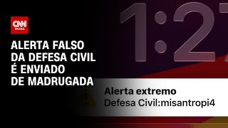 Vídeo: “Alerta extremo” falso da Defesa Civil chega a celulares do país durante a madrugada | AGORA CNN