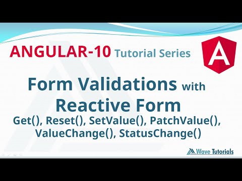 Reactive Form Validations Angular 10 Setvalue Patchvalue Statuschanges Valuechanges