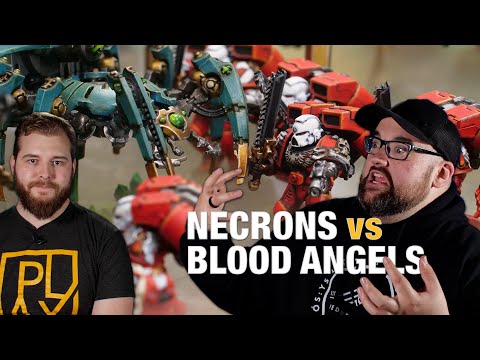 Blood Angels vs Necrons with mission rules from the Wheel of the Warp!