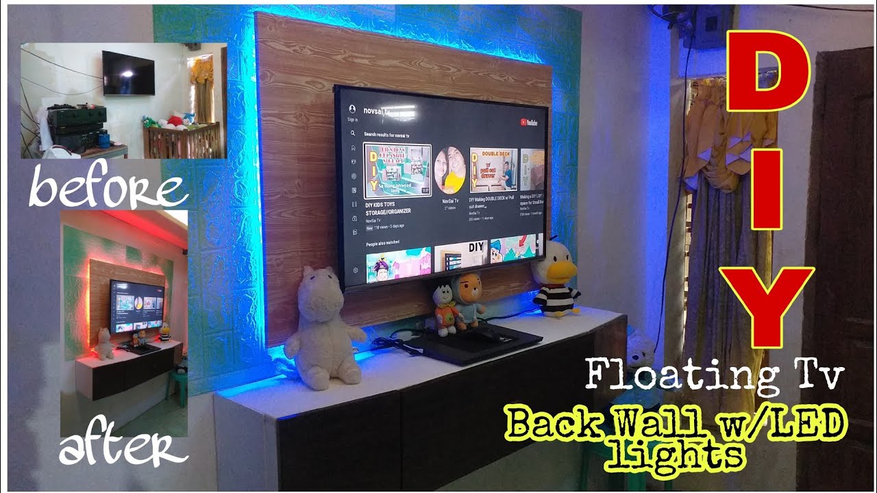 Watch video DIY Floating Tv Backwall with LED RGB lights,Paano magkabit ng RGB lights.novsai tv Now DIY Floating Tv Backwall with LED RGB lights,Paano magkabit ng RGB lights.novsai tv