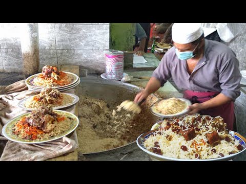 TURKMAN PULAO RECIPE | Kunjak Pulao | Kabuli Pulao in Afghanistan | Street food | کابلی ترکمن پلاو
