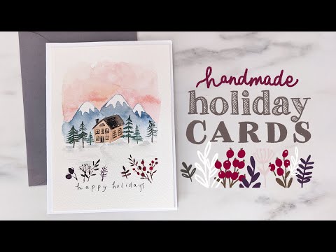 Watercolor Holiday Cards | Easy Step By Step Tutorial