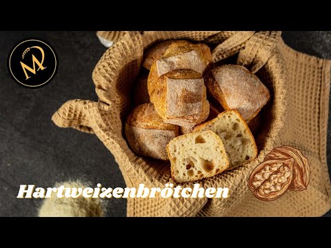 Knusprige Hartweizenbrötchen - Die besten Hartweizen Sauerteigbrötchen selber backen