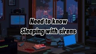 Need to know - Sleeping with sirens - lyrics ( slowed + reverb )