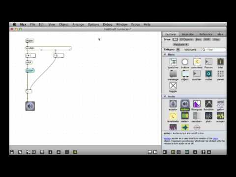 MAX MSP V6 Soft Synth Demo 4 - Wavetable synth