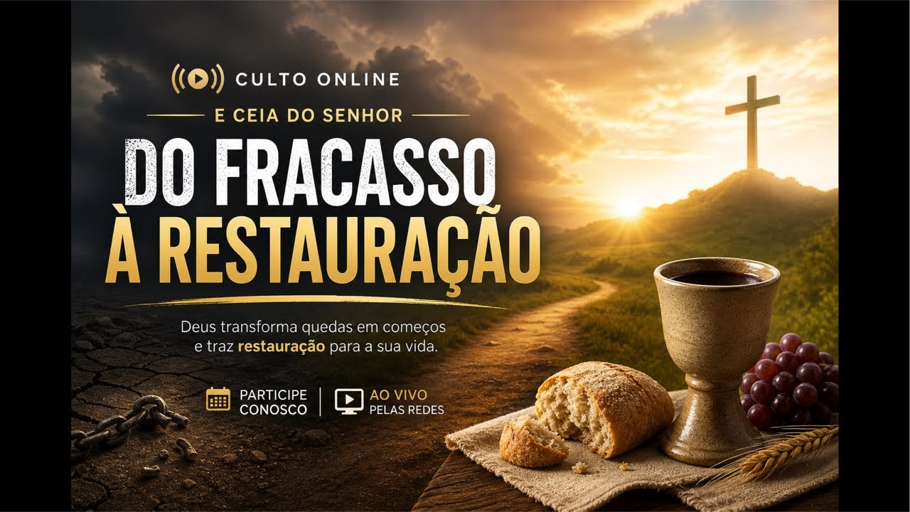 DO FRACASSO À RESTAURAÇÃO - Culto online e Ceia do Senhor