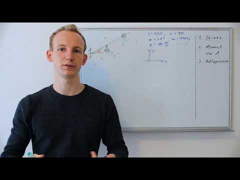 Momentengleichgewicht | Bsp-Aufg. (mittelschwer) #2 [Aufg 11]