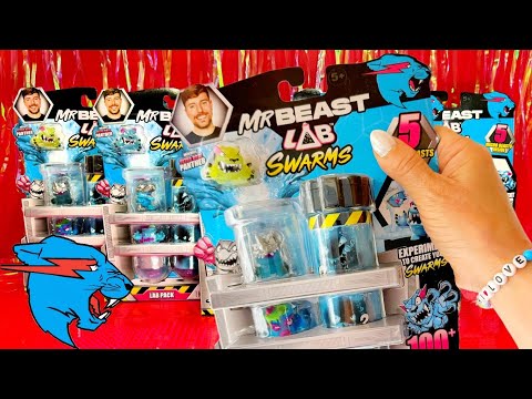 NEW!! MrBeast Lab Swarms Micro Beast Toys | Unboxing 5 Lab Packs