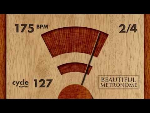 175 BPM 2/4 Wood Metronome HD