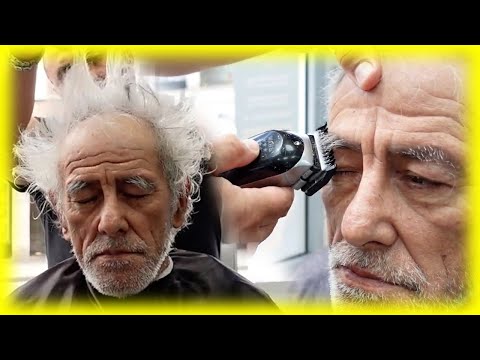 Old men get's full Barber service Barber Turko asmr...