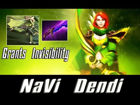 NaVi Dendi amazing Windranger with Talent 7.06[Windrun Grants Invisibility] + Shadow Blade