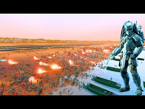 Can Human Army Stop 2,000,000 ALIENS, PREDATORS & ZOMBIES ? - Warhammer 40K | UEBS 2