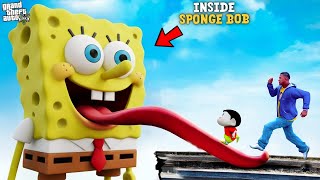 What's Inside SPONGE BOB HEAD Found Franklin and Shinchan In GTA 5 | Paradox FTW