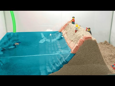 Dam Breach Experiment - Mini Bricks Sand Dam Faliure