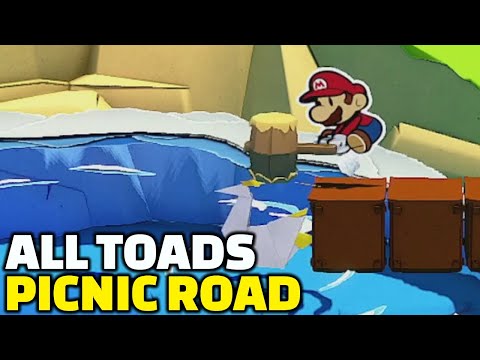 ALL Toads Location | Picnic Road | Paper Mario: The Origami King