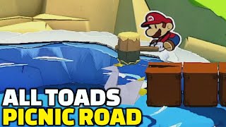 ALL Toads Location | Picnic Road | Paper Mario: The Origami King