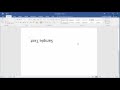 How to Create Upside Down Text in Word 2016