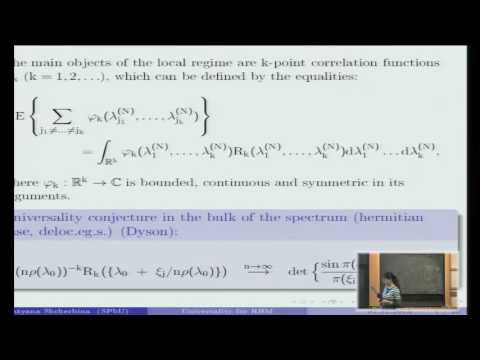 Universality of the local regime for some types of random band matrices - Tatyana Shcherbina