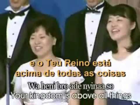 (legendado) Halleluja Nyame wo ye Ohene Ampa (Korean singers at a IYF camp meeting in Ghana)