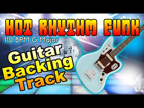 Hot Rhythm Funk Guitar Backing Track G Major 110 BPM