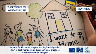 27/09/2022, HELP Seminar on European legal practices to assist Ukrainian refugee
