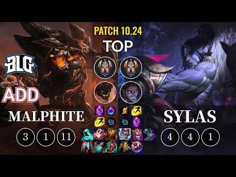 BLG ADD Malphite vs Sylas Top - KR Patch 10.24