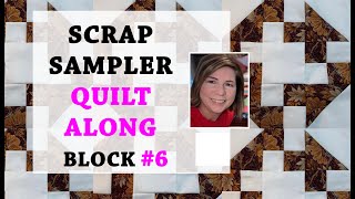 ❗️TAME YOUR SCRAP STASH QUILT-ALONG❗️Block 6 of 10 Scrappy Sampler Quilt Tutorial | True Blue