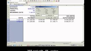 Creating Amortization Tables, Tricks to early payoffs 