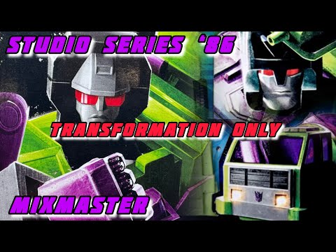Transformation ONLY! Transformers Studio Series 86 The Movie Voyager class Mixmaster 4K video