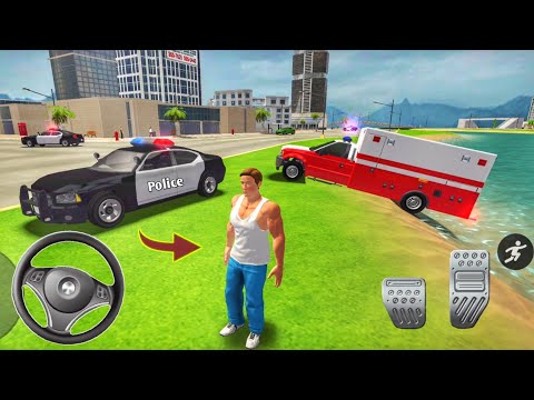 US Police Officer Car Chasing Robbers Cars in Open City - Android IOS Gameplay #5283