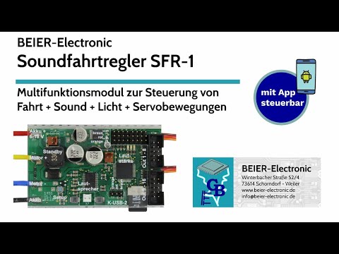 Soundfahrtregler SFR-1: RC-Modul zur Steuerung von Fahrt + Sound + Licht + Servos