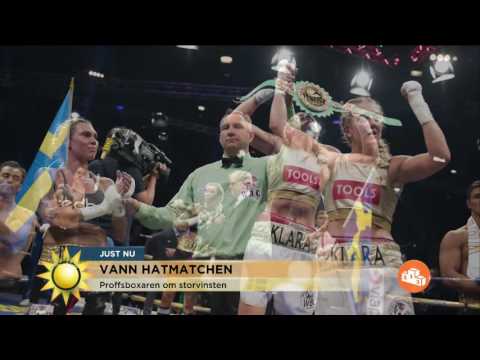 Klara Svensson om vinsten i hatmatchen: "Jag är den bättre boxaren helt enkelt" - Nyhetsmorgon (TV4)