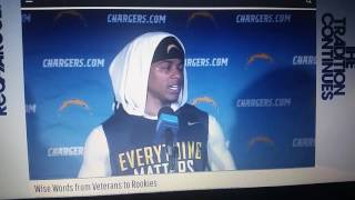 San Diego Chargers Veterans speak about Rookies