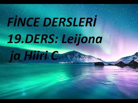 19 DERS: Leijona ja Hiiri C (Aslan ve Fare)