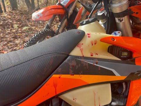 Halloween ride at Burma. There is blood. We also find some new trails