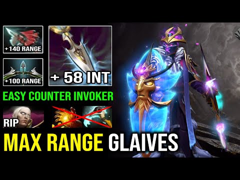 MAX Range Glaives Attack +58 INT Pure DPS Support Silencer 100% Counter Invoker 7.30e Dota 2