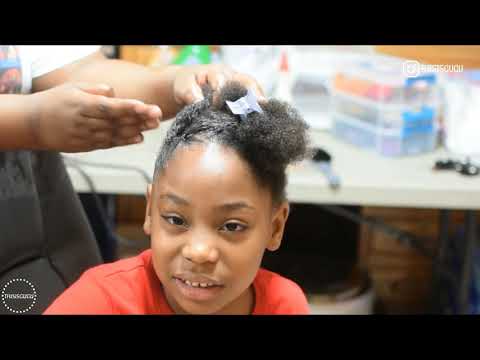 QUICK AND EASY KIDS/GIRLS NATURAL HAIRSTYLE ON SHORT HAIR (BEGINNER FRIENDLY BRAIDS)