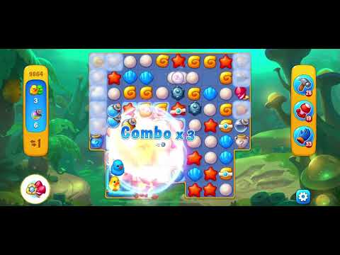 Fishdom Gameplay Hard Level 9864