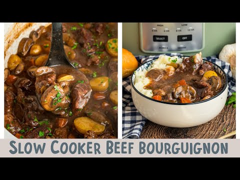 🍷 Crockpot Beef Bourguignon – Elegance in Every Bite! 🥩
