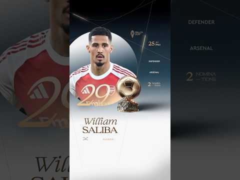 🏆 La 29e place du Ballon d'Or masculin 2026 est attribué à William Saliba (Arsenal) #ballondor