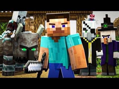 Witch Evoker Raid (Minecraft animation)
