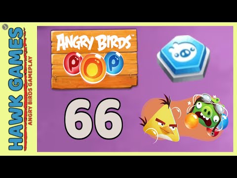 Angry Birds Stella POP Bubble Shooter Level 66 - Walkthrough, No Boosters