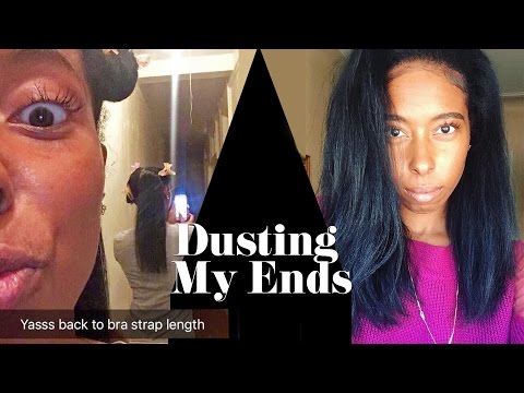 Dusting/Trimming My Natural Hair (STRAIGHT) Video