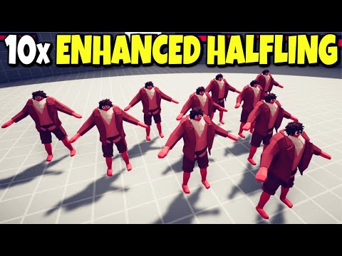 👊10x Enhanced Halfling vs Every Faction - Totally Accurate Battle Simulator TABS