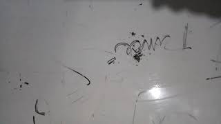 How to erase a permanent ink writing on the white board? Try this: wet cloth and cigarette ash.