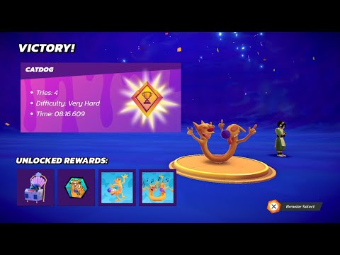 Nickelodeon All-Star Brawl - Arcade Mode - Hardest - CatDog [Edited]